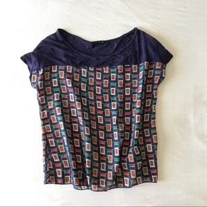 EDGE Geometric Top Blue